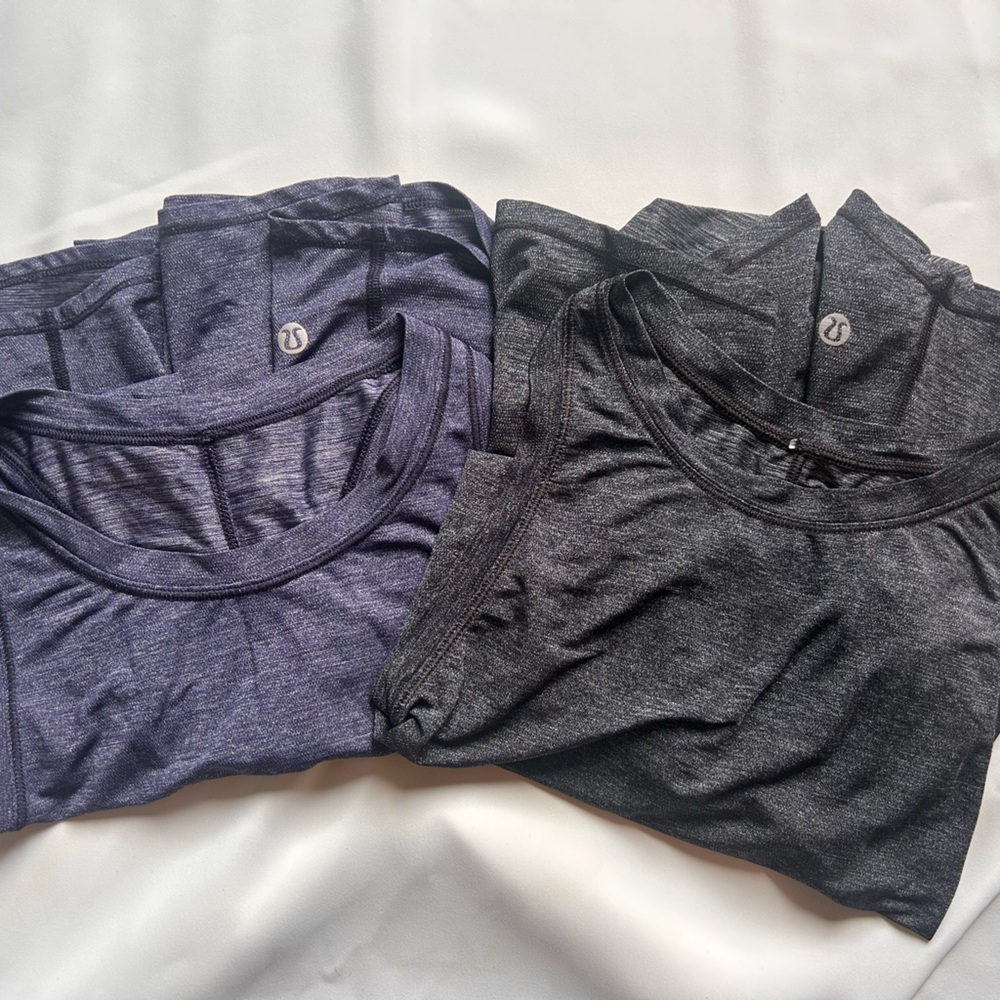 Lululemon BUNDLE! 2 tops! Navy blue and charcoal Tank Tops/workout tanks - Picture 2 of 7